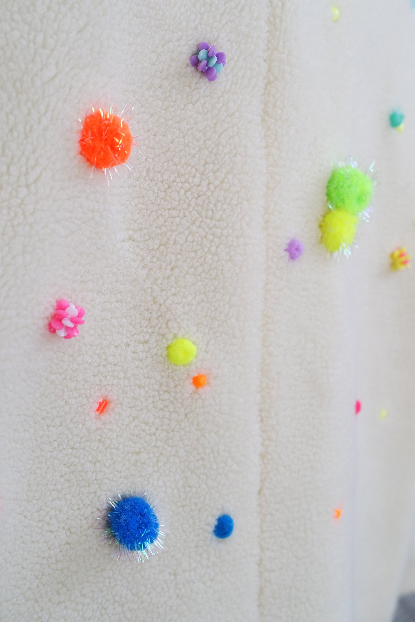 Confetti Teddy bomber — Unique piece made by hands