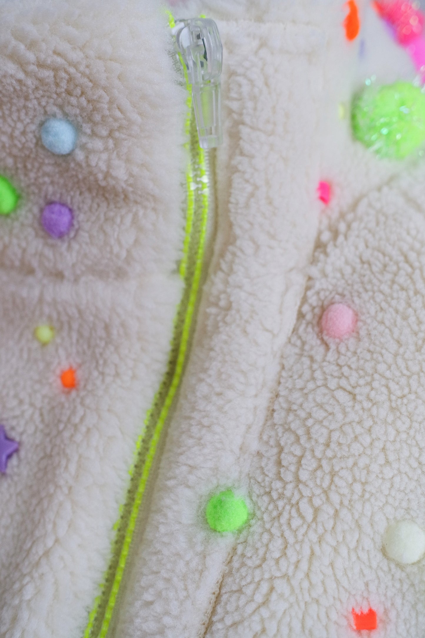 Confetti Teddy bomber — Unique piece made by hands