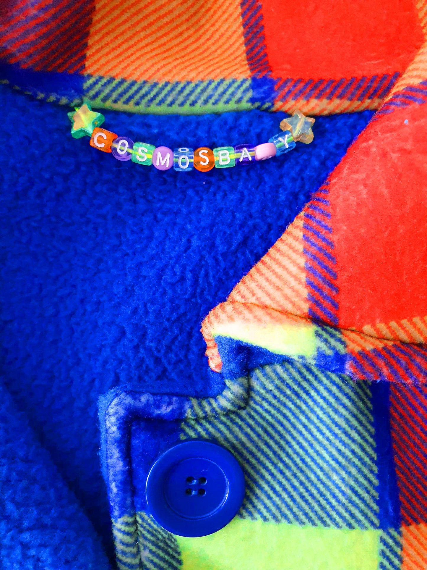 NEON TARTAN Shirt-Jacket — DDWP × Cosmos Baby Capsule